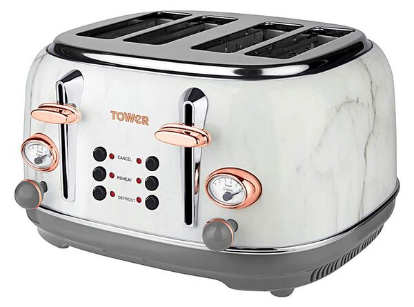 Tower Bottega 4 Slice Marble Toaster