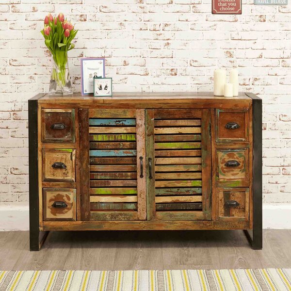 Urban Chic Steel Frame Sideboard with 6 Drawer
