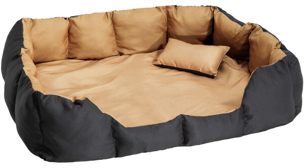 Tectake 400746 dog bed made of polyester - black/brown