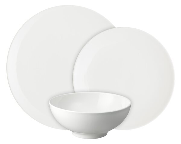 Porcelain Classic White 12 pc Tableware Set
