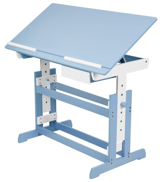 Tectake 400927 writing desk with drawer - blue