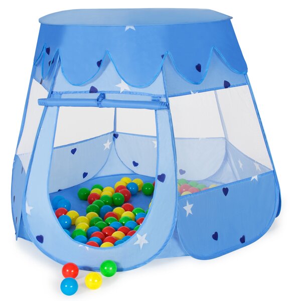 Tectake 400951 play tent with 100 balls for kids - blue