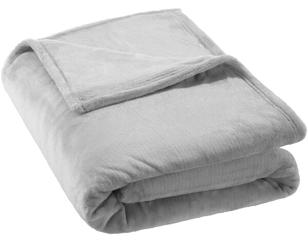 Tectake 400946 throw blanket polyester - 220 x 240 cm, grey