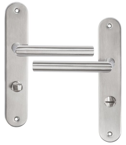 401202 door handle wc brushed stainless steel - right
