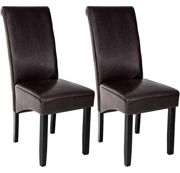 Tectake 401294 dining chairs with ergonomic seat shape - cappuccino