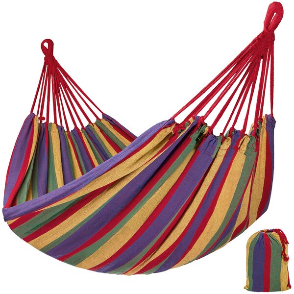 Tectake 401540 hammock incl. storage bag - colourful