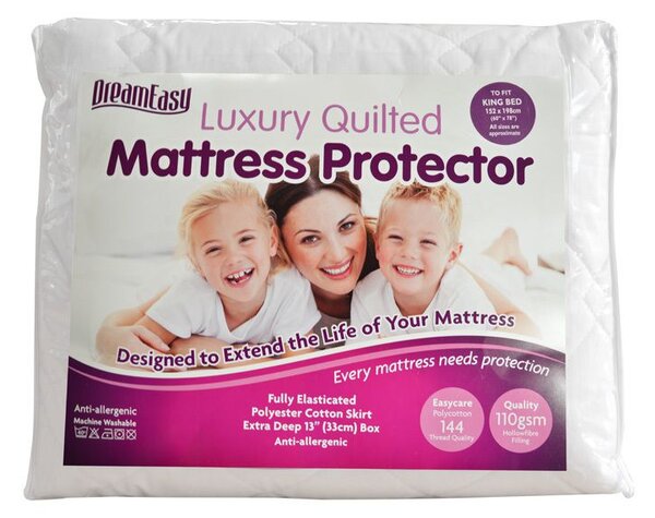Harwoods Quilted Anti Allergenic Mattress Protector, Single