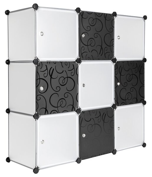 Tectake 401576 9 cube storage unit - white