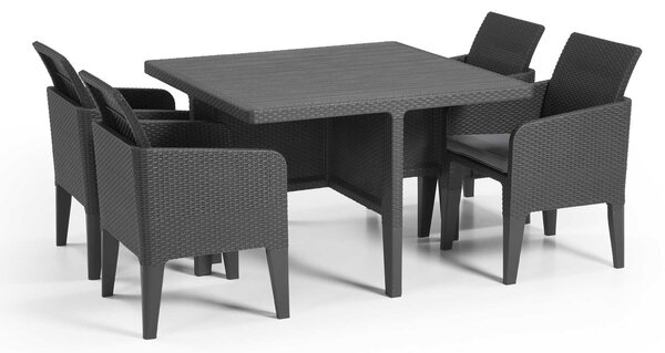 Keter Dine Out 4 Seater Dining Set | Outdoor Seating Set | Roseland Furniture