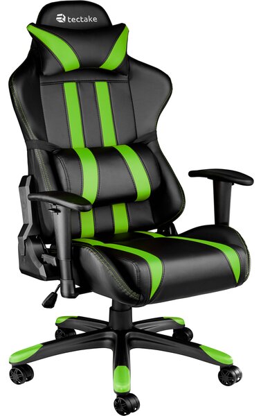 Tectake 402032 gaming chair premium - black/green