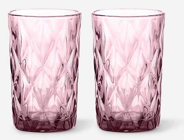 Gemstone Set of 2 Hiball Glasses Pink