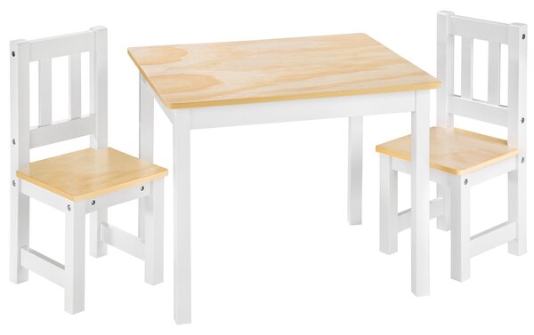 Tectake 402376 kids table and chairs set alice - white