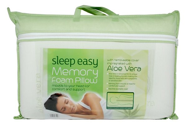 Aloe Vera Memory Foam Pillow, Standard Pillow Size