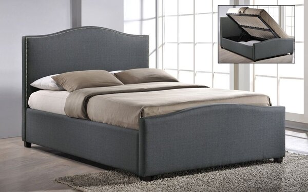 Time Living Brunswick Ottoman Fabric Bed, Double, Sand