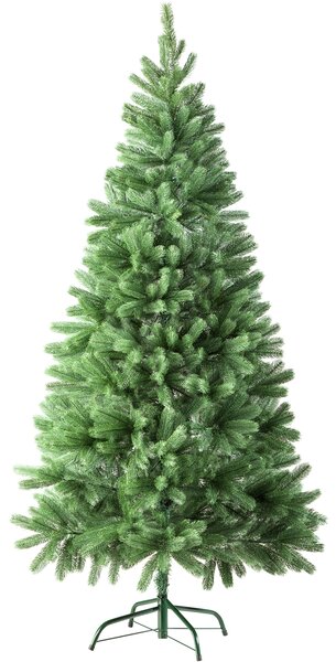 Tectake 402823 lifelike christmas tree with metal stand - 180 cm, 742 tips and injection moulded pine cones, green