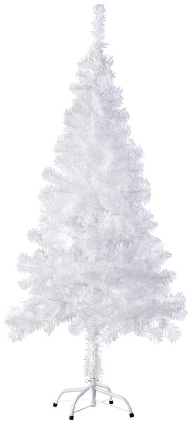 Tectake 402818 lifelike christmas tree with metal stand - 150 cm, 310 tips, white