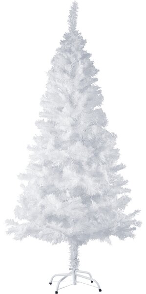 Tectake 402821 lifelike christmas tree with metal stand - 180 cm, 533 tips, white