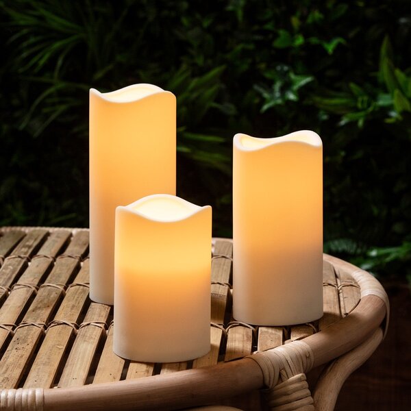 3 LED Battery Outdoor Candles