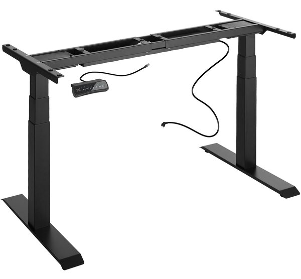 Tectake 402997 motorised standing desk frame (58 - 123cm tall, with memory and alarm functions) - black