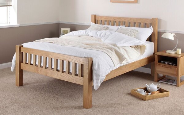 Silentnight Ayton Solid Oak Wooden Bed Frame, King Size