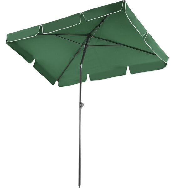 Tectake 403137 parasol vanessa | height-adjustable and tiltable (200x125cm) - green