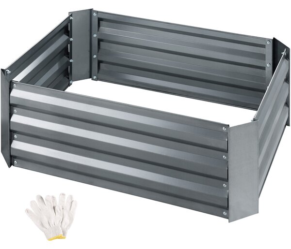 Tectake 403449 raised bed valeriana w/ zinc-plating (80x60x30cm) - grey