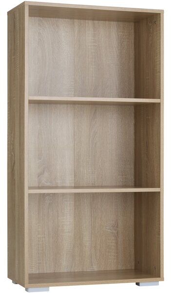 Tectake 403605 bookshelf lexi | bookcase with 3 shelves - wood light, oak sonoma