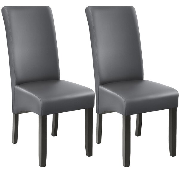 Tectake 403590 dining chairs with ergonomic seat shape - grey