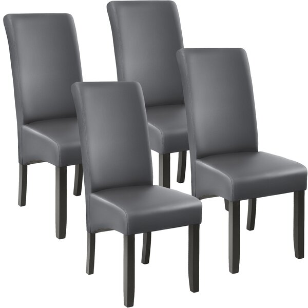 Tectake 403591 ergonomic dining chairs | set of 4 - grey