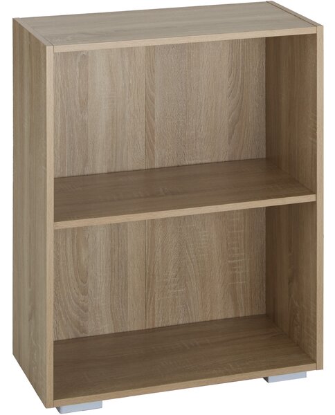 Tectake 403603 bookshelf lexi bookcase with 2 shelves - wood light, oak sonoma
