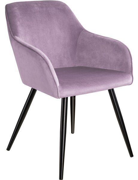 Tectake 403658 chair marilyn with armrests - lilac/black