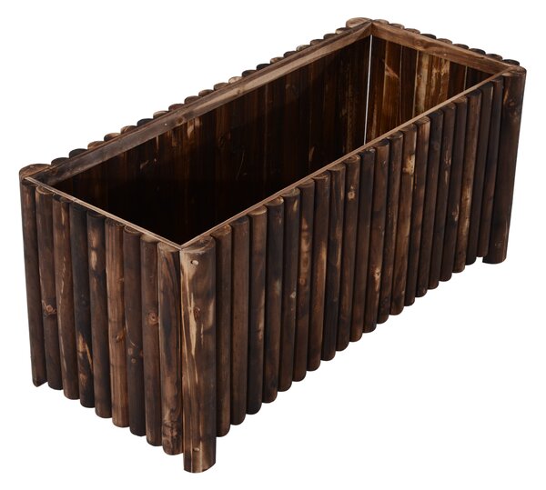 Raised Flower Bed Pot Container Box Rectangular Planter Wood 4 Feet