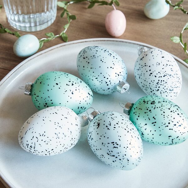 6 Pastel Egg Easter Decorations