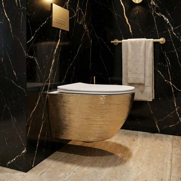 Toilet bowl Carlo Flat Brush Gold