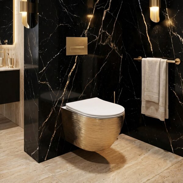 Toilet bowl Carlo Flat Brush Gold
