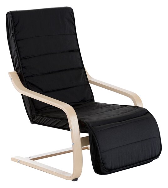 HOMCOM Wooden Recliner Chair-Black