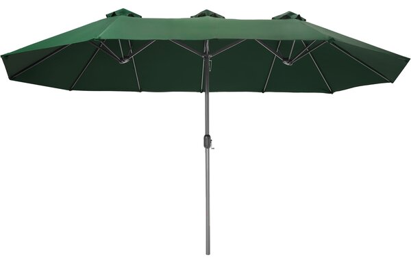 Tectake 404254 parasol silia | extra wide & height-adjustable (460x270cm) - green