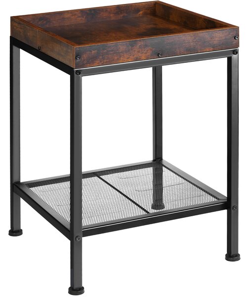 Tectake 404265 bedside table rochester - industrial dark