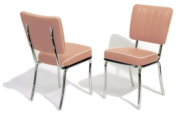 Arizona Retro Diner Chair Solid Colour Rose Pink