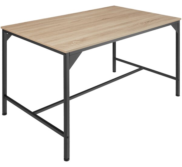 Tectake 404345 dining table belfast - industrial wood light, oak sonoma