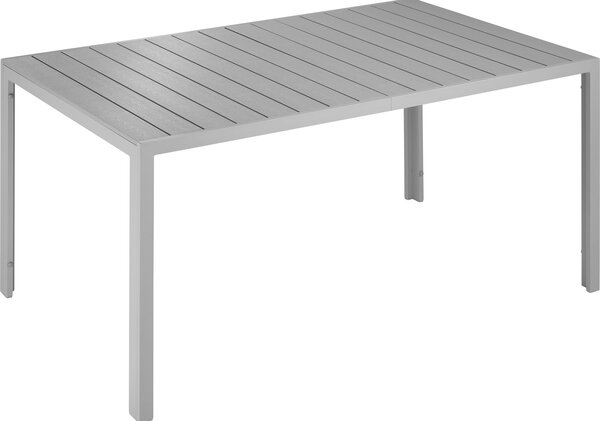 Tectake 404402 aluminum garden table bianca w/ height-adjustable feet (150x90x74.5cm) - silver/gray
