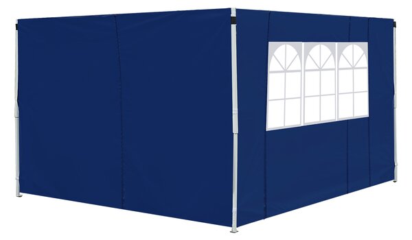 Outsunny 3m Gazebo with Exchangeable Side Panels, Window Feature, Outdoor Event Shelter, Blue