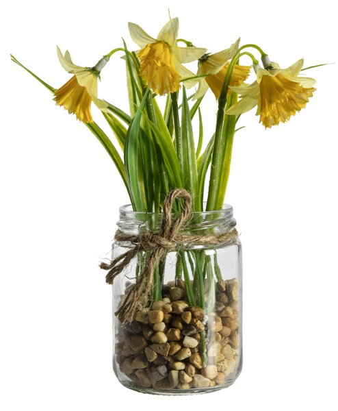 Faux Daffodils in Jar