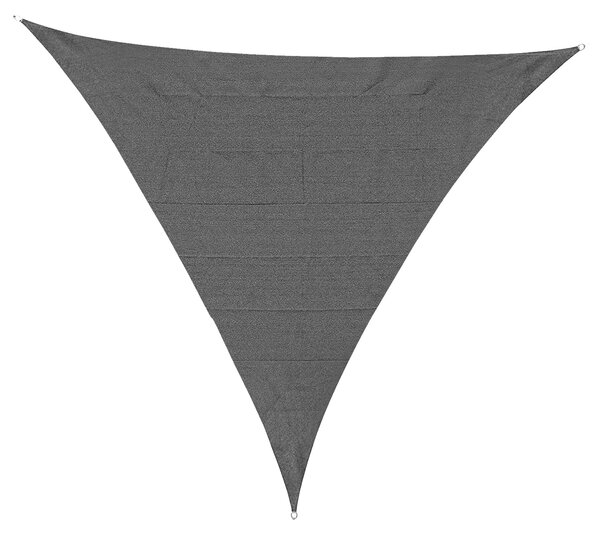 Outsunny Triangle Garden Sun Shade Sail, UV Protection Canopy with Steel Rings, Ropes, Outdoor Patio Shelter, Grey