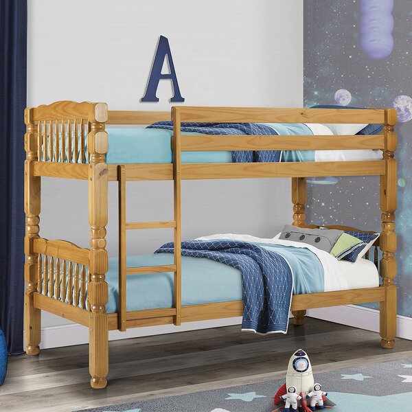 Chunky Solid Wood Antique Bunk Bed Frame