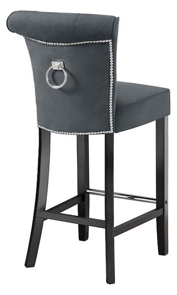 Positano Bar stool with Back Ring - Smoke