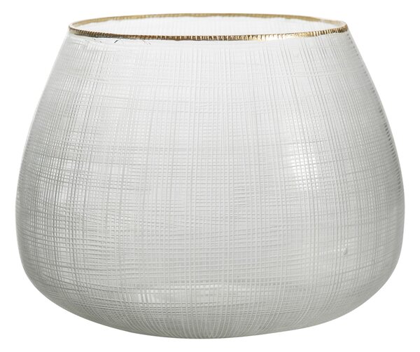 Luz Glass Bowl with Gold Rim