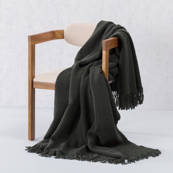 Boucle blanket 140x200cm laurel green