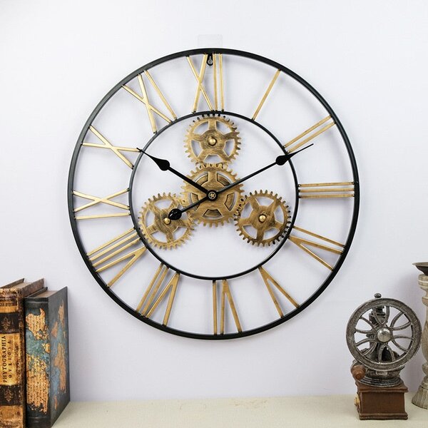 Rustic Gear Design Decorative Wall Clock