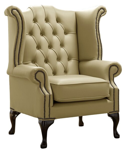 Chesterfield High Back Wing Chair Shelly Golders Green Leather Bespoke In Queen Anne Style